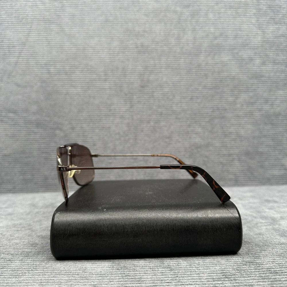 Armani Exchange AX181/S Aviator Y2K Sunglasses Brown Metal Tortoise 62-12-140